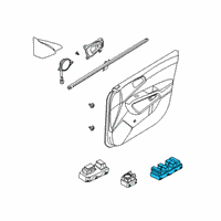 OEM Kia Soul Power Window Unit Assembly Diagram - 93571K0300