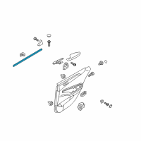 OEM 2014 Hyundai Sonata Weatherstrip-Rear Door Belt Inside LH Diagram - 83231-3S000