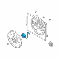 OEM Hyundai Sonata Motor-Radiator Cooling Fan Diagram - 25386-2T500