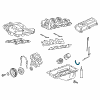 OEM 1997 Ford E-150 Econoline Club Wagon Oil Pan Rear Seal Diagram - E3DZ-6723-B