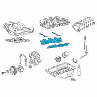 OEM 2001 Ford E-150 Econoline Club Wagon Intake Manifold Gasket Diagram - F85Z-9433-DA