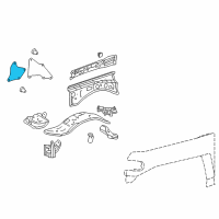 OEM 2009 Toyota FJ Cruiser Front Shield Diagram - 53735-35150