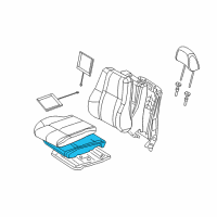 OEM 2012 Dodge Durango Seat Cushion Foam Diagram - 68101102AA