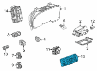 OEM 2022 GMC Yukon XL Dash Control Unit Diagram - 84857827