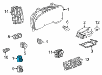 OEM 2022 GMC Yukon Headlamp Switch Diagram - 84605188