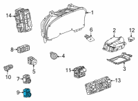 OEM 2022 GMC Yukon XL Ride Control Switch Diagram - 84561260