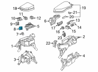 OEM 2014 Toyota Yaris Relay Plate Diagram - 82660-52100