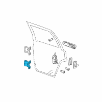 OEM 2010 Jeep Commander Rear Door Lower Hinge Diagram - 55369189AF