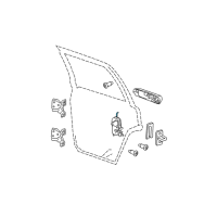 OEM 2009 Jeep Commander Rod-Outside Handle To Latch Diagram - 55369166AA