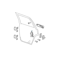 OEM 2006 Jeep Commander Rod-Outside Handle To Latch Diagram - 55369166AA