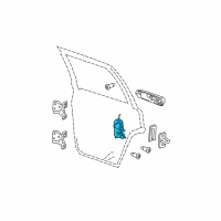 OEM 2006 Jeep Commander Rear Door Latch Diagram - 55113381AB