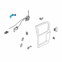 OEM Nissan Titan Rear Door Inside Handle Assembly, Left Diagram - 80671-ZW00A