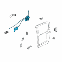 OEM Nissan Rear Left Driver Door Lock Actuator Diagram - 82501-9GE0A