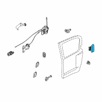 OEM 2009 Nissan Armada Rear Door Outside Handle Assembly Right Diagram - 82606-7S001