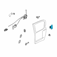 OEM Nissan Armada Rear Door Outside Handle Assembly Left Diagram - 82607-9GE0A