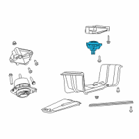 OEM 2017 Jeep Grand Cherokee Transmission Mount Diagram - 68110244AE