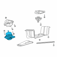 OEM 2013 Dodge Durango INSULATOR-Engine Mount Diagram - 68252522AA