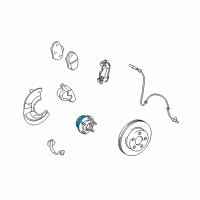 OEM 2005 Ford Crown Victoria Hub & Bearing Diagram - 5W1Z-1104-B