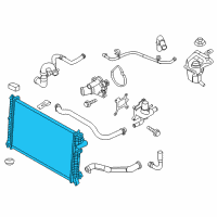 OEM Mercury Radiator Diagram - BE5Z-8005-F