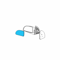 OEM 2008 Chevrolet Equinox Mirror-Outside Rear View (Reflector Glass Only) Diagram - 22629357