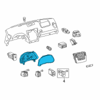 OEM 2013 Lexus IS350 Meter Assy, Combination Diagram - 83800-53C13