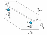 OEM 2021 Hyundai Sonata Bush-Stabilizer Bar Diagram - 55513-L1000