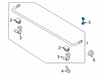 OEM 2022 Kia K5 Link Assembly-Rear STABI Diagram - 55530L1200