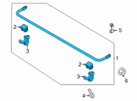 OEM 2022 Kia K5 Bar Assembly-Rr STABILIZ Diagram - 55510L3500