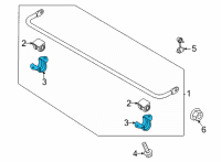 OEM 2022 Kia K5 Bracket-STABILIZER B Diagram - 54815G6000