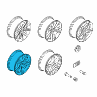 OEM 2015 BMW 535i Disc Wheel, Light Alloy, Decor-Silber Diagram - 36-11-7-842-652