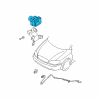 OEM 2003 Kia Sedona Hydraulic Unit Assembly Diagram - 2K56T437A0