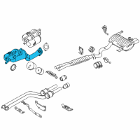 OEM 2010 BMW 328i Exchange. Exhaust Manifold With Catalyst Diagram - 18-40-7-556-989