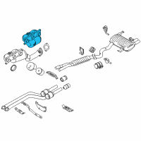 OEM BMW 328xi Exchange. Exhaust Manifold With Catalyst Diagram - 18-40-7-563-737