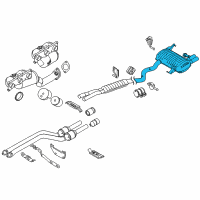 OEM BMW 328i Rear Exhaust System Diagram - 18-30-7-572-670