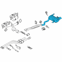 OEM 2009 BMW 328i Rear Muffler Diagram - 18-30-7-573-343