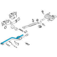 OEM 2007 BMW 328xi Converter Pipe Diagram - 18-30-7-566-937