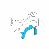 OEM 2008 Pontiac Grand Prix Fender Liner Diagram - 21998882