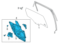 OEM 2021 Ford Escape REGULATOR ASY - WINDOW Diagram - LJ6Z-7827000-A