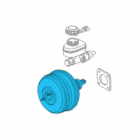 OEM 2006 Chevrolet Trailblazer EXT Power Brake Booster Diagram - 15267004