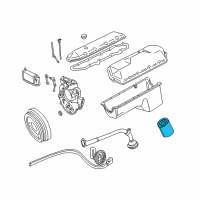 OEM 2002 Ford F-350 Super Duty Oil Filter Diagram - F4TZ-6731-A