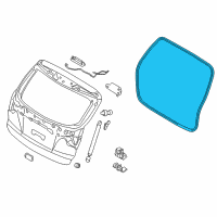 OEM 2010 Hyundai Tucson Weatherstrip-Tail Gate Opening Diagram - 87321-2S000