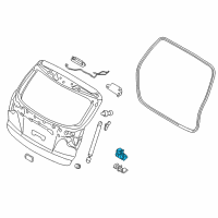 OEM 2010 Hyundai Tucson Tail Gate Latch Assembly Diagram - 81230-1H300