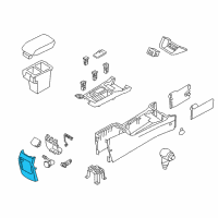 OEM 2014 Kia Sorento Cover-Console, Rear Diagram - 846411U105VA