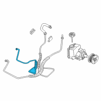 OEM 2001 Pontiac Grand Prix Pipe Asm-P/S Fluid Cooling Diagram - 10329337