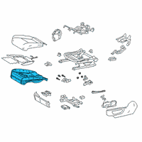 OEM 2019 Lexus UX250h Pad FR Seat Cushion Diagram - 71512-76060