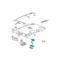 OEM Chevrolet Impala Limited Dome Lamp Assembly Diagram - 20998906