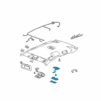 OEM 2008 Chevrolet Impala Dome Lamp Assembly Diagram - 20998906