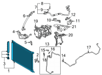OEM 2022 Toyota Mirai Condenser Assembly Diagram - 884A0-62020