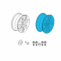 OEM BMW 328i GT xDrive Disc Wheel, Light Alloy, Reflex-Silber Diagram - 36-11-6-859-025