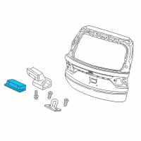 OEM 2019 Honda Odyssey Switch, License Light & Tailgate Opener Diagram - 74810-THR-A01